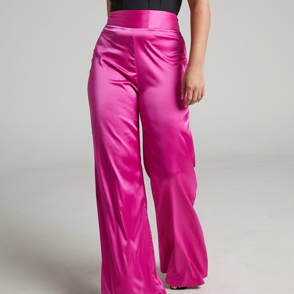Showpo Pink Wide Leg Pants